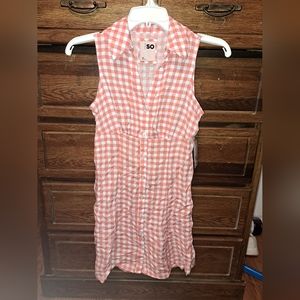 Pink and Orange Gingham Dress